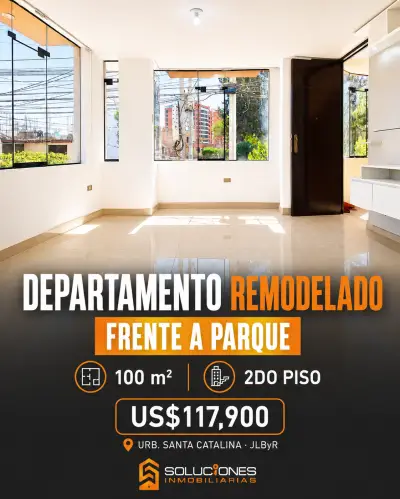 Departamento en venta en jlbyr a espaldas de usmp 2do piso