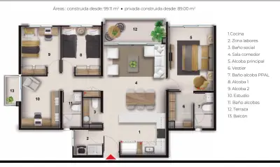 Lujoso apartamento en el sur de cali - condominio titanio el