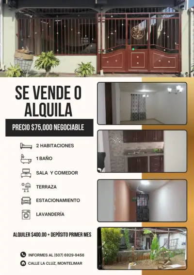 ¡se alquila o vende casa en montelimar la chorrera!