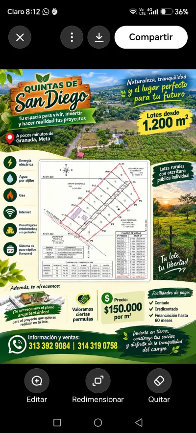 Lote en venta en Granada