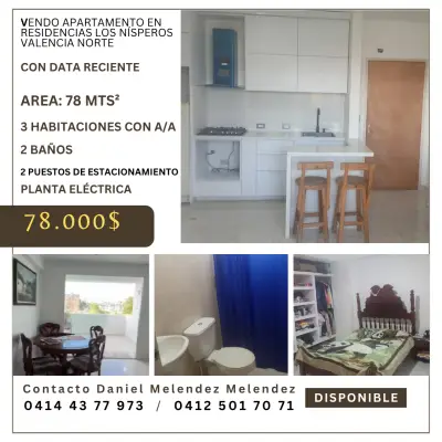 Vendo cómodo y funcional apartamento en residencias los nísp