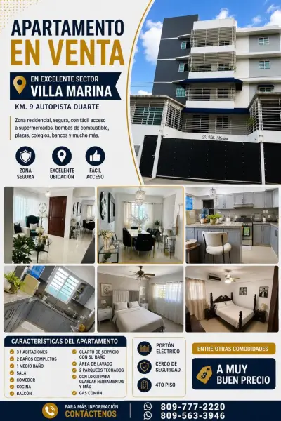 Apartamento en venta en santo domingo distrito nacional